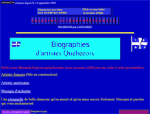 Tablet Screenshot of biographiesartistesquebecois.com